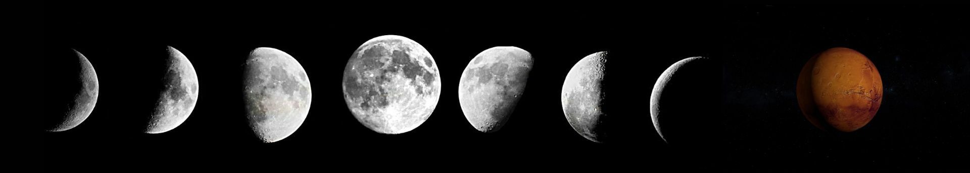 Az Ikrekben ragyogó Hold és Mars párosa