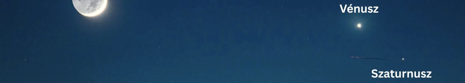 A Vénusz és a Szaturnusz együttállása a naplementében
