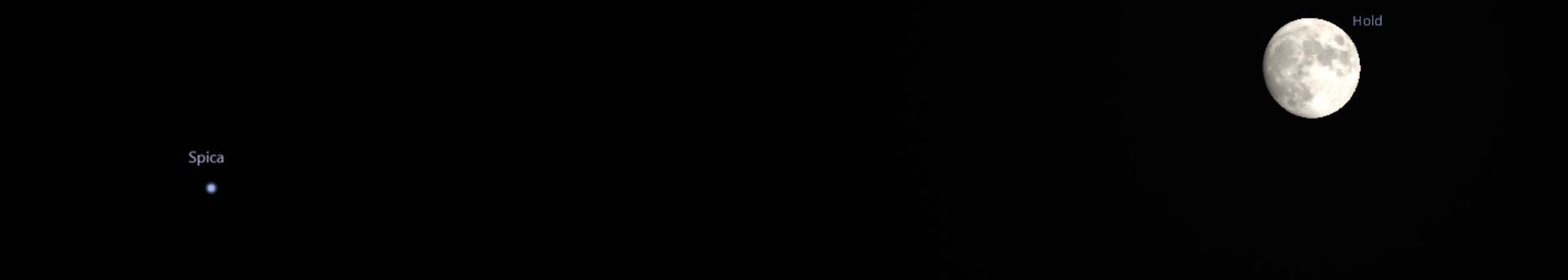 A Spica és a Hold együttállása, ismét – a Hold hónapzáró égi látványossága