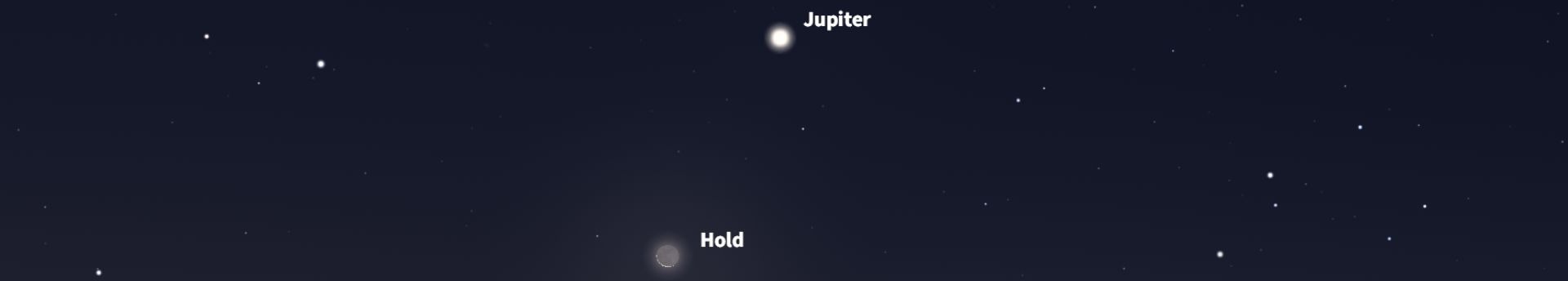 Hajnali objektumsorakozó, élén a Jupiter és a holdsarló