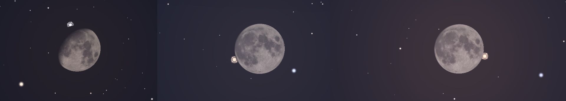 A Hold mögé nyilazott és öntött csillag – két csillagfedés