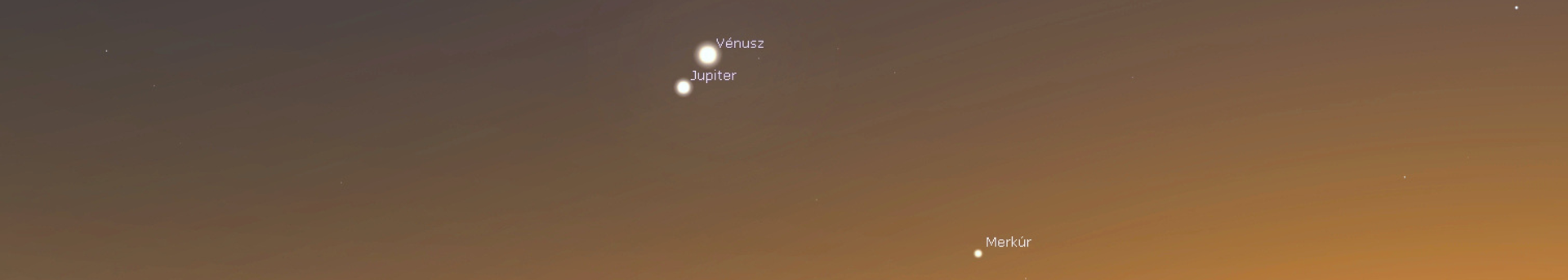 Együttállásban az égbolt két legfényesebb bolygója, a ragyogó Vénusz és a Jupiter!