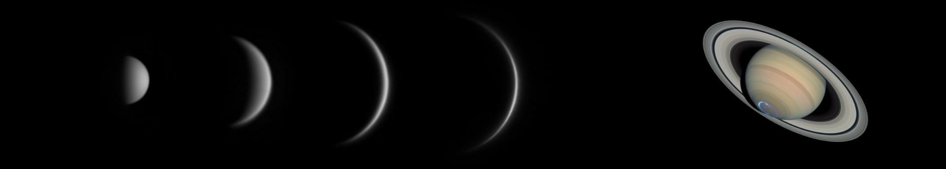 Az Esthajnalcsillag tündöklése a Szaturnusz mellett