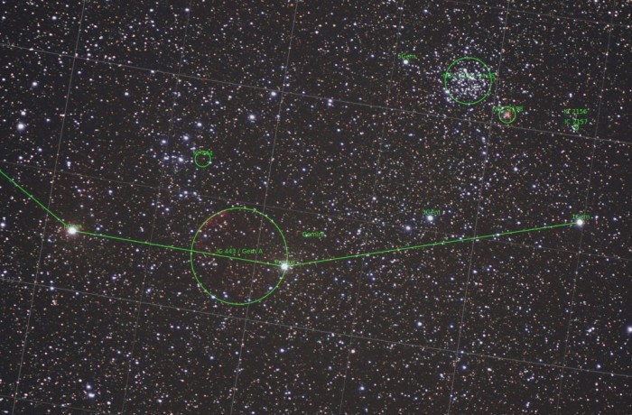 A holdsarló szarvára tűzi az M35 csillaghalmazt!