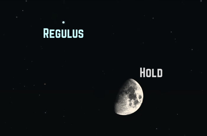 Fényes csillag a Hold mellett, akár szabad szemmel is látható