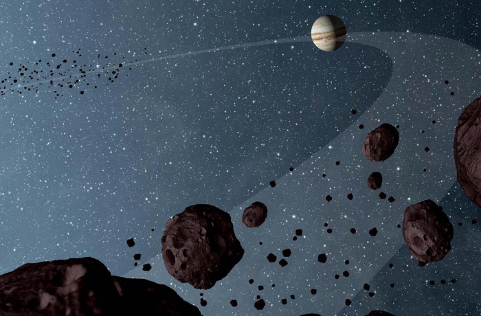 A Jupiter trójai kisbolygóinak színét vizsgálta a Subaru-távcső 