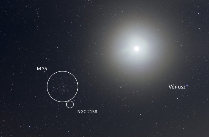 Fotón a Vénusz és az M35 nyílthalmaz párosa, de hogyan?
