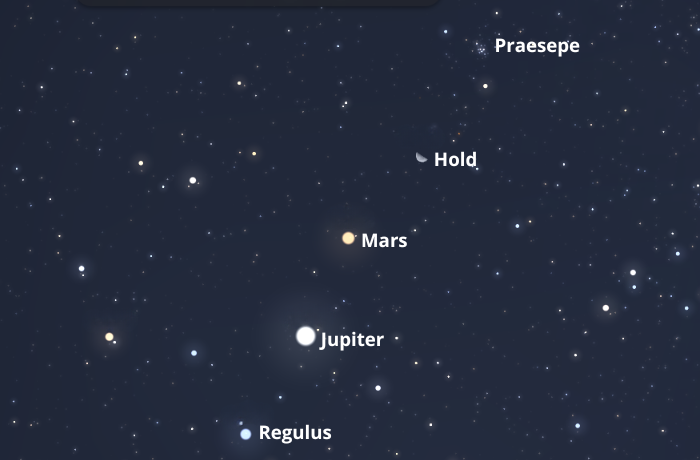 Égi ötösfogat és Regulus–Jupiter–Mars együttállás-sorozat