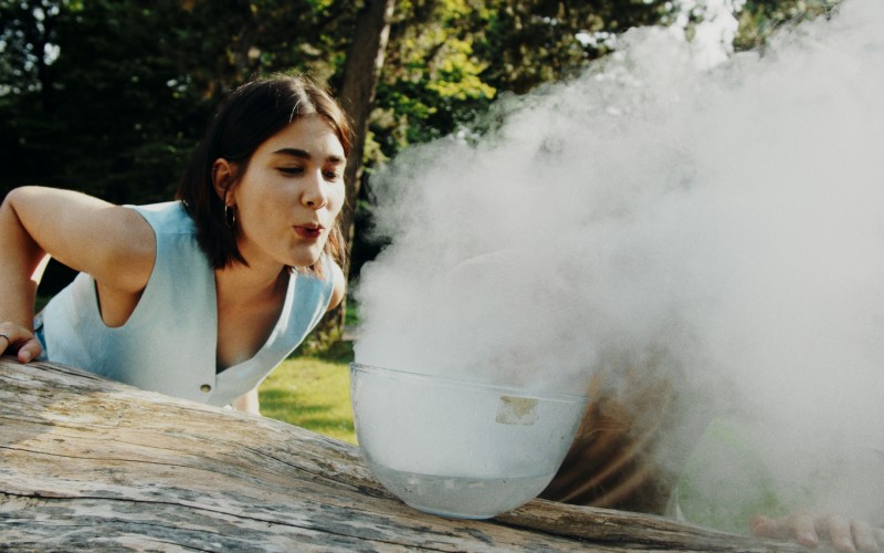 Kísérletek szárazjéggel