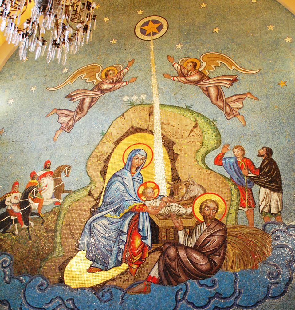 2. Manuel Perez Paredes mozaikja Krisztus születéséről. Forrás: Wikimedia Commons