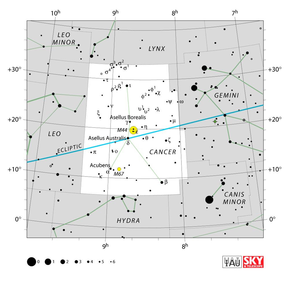 A Rák csillagkép. Forrás: IAU