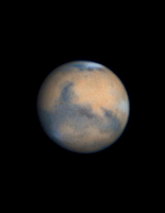 A Mars Szántó Szabolcs felvételén 2022. 12. 28-án 19:09 UT-kor. Forrás: www.eszlelesek.mcse.hu