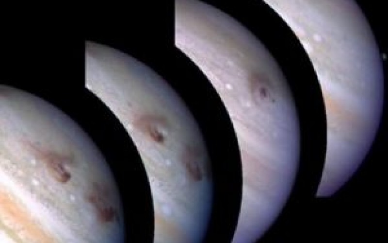 A Shoemaker-Levy 9 becsapódásának nyomait láthatjuk a Jupiter légkörében.