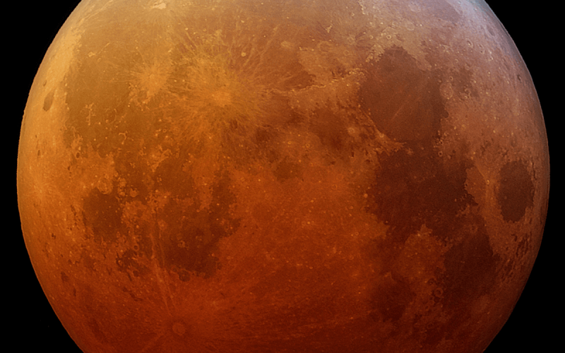 A teljes holdfogyatkozás színei gyönyörű látványt nyújtanak (spaceplace.nasa.gov)!