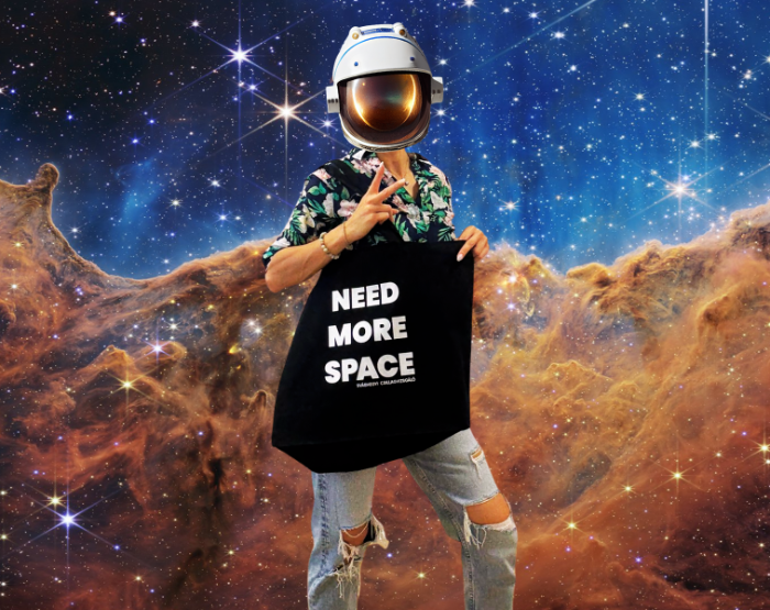 Óriási vászon shopper fekete