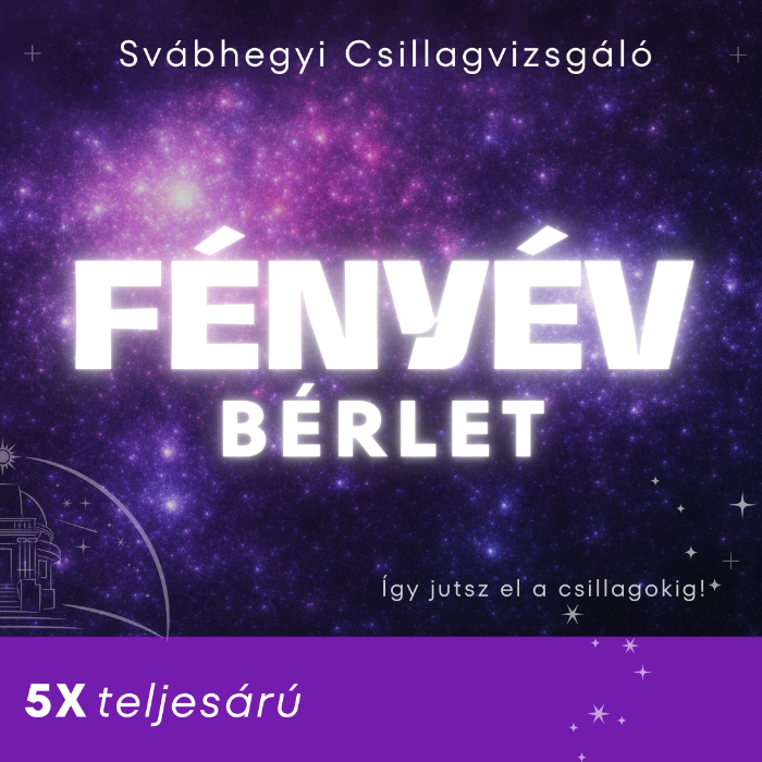 Fényév bérlet 5 x teljesárú