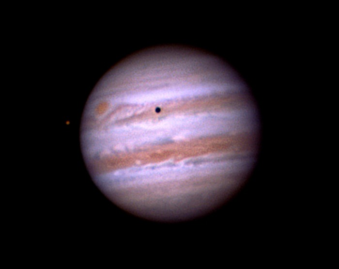 A telihold és a Jupiter Nagy Vörös Foltja - 05.01.