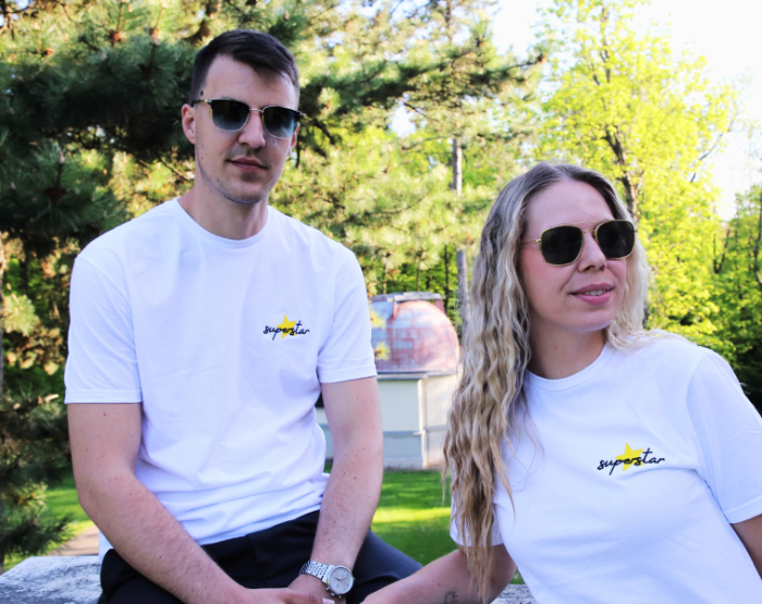 Hímzett póló - Superstar - S