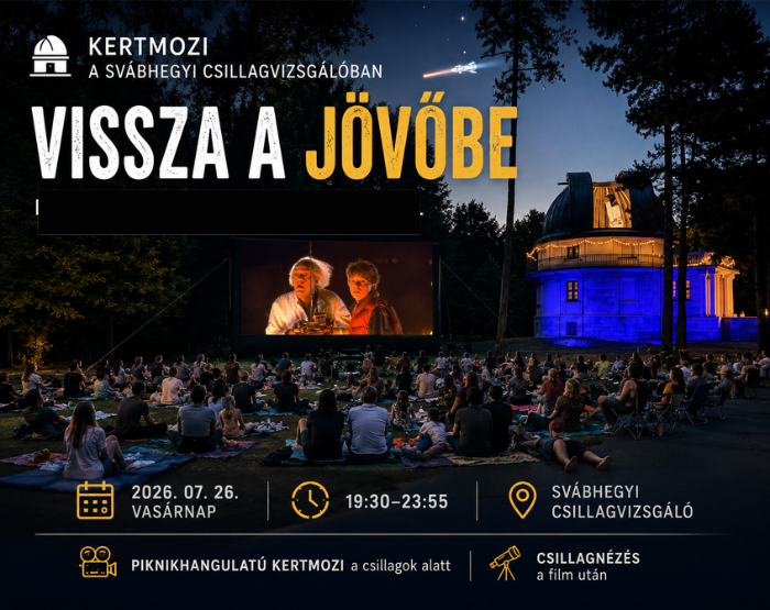 Kertmozi a Svábhegyi Csillagvizsgálóban: Vissza a jövőbe – 07.26.